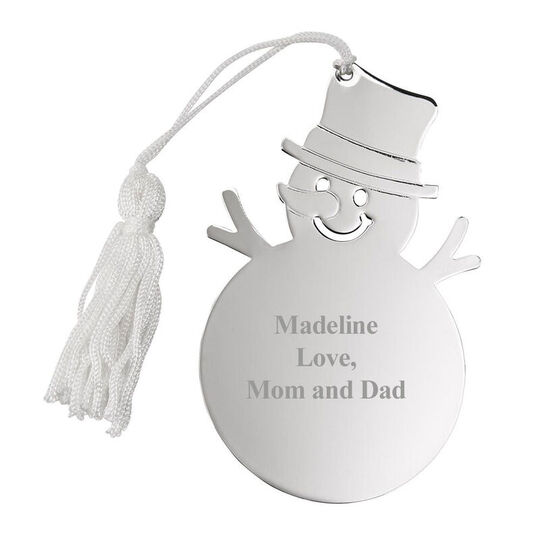 Personalized Snowman Shaped Ornament
